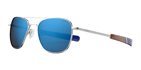 Randolph AVIATOR Sunglasses | Size 55 / Gunmetal / Atlantic Blue Nylon (Polarized)